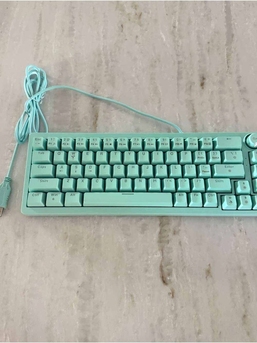 Mint Green Wired Mechanical Keyboard